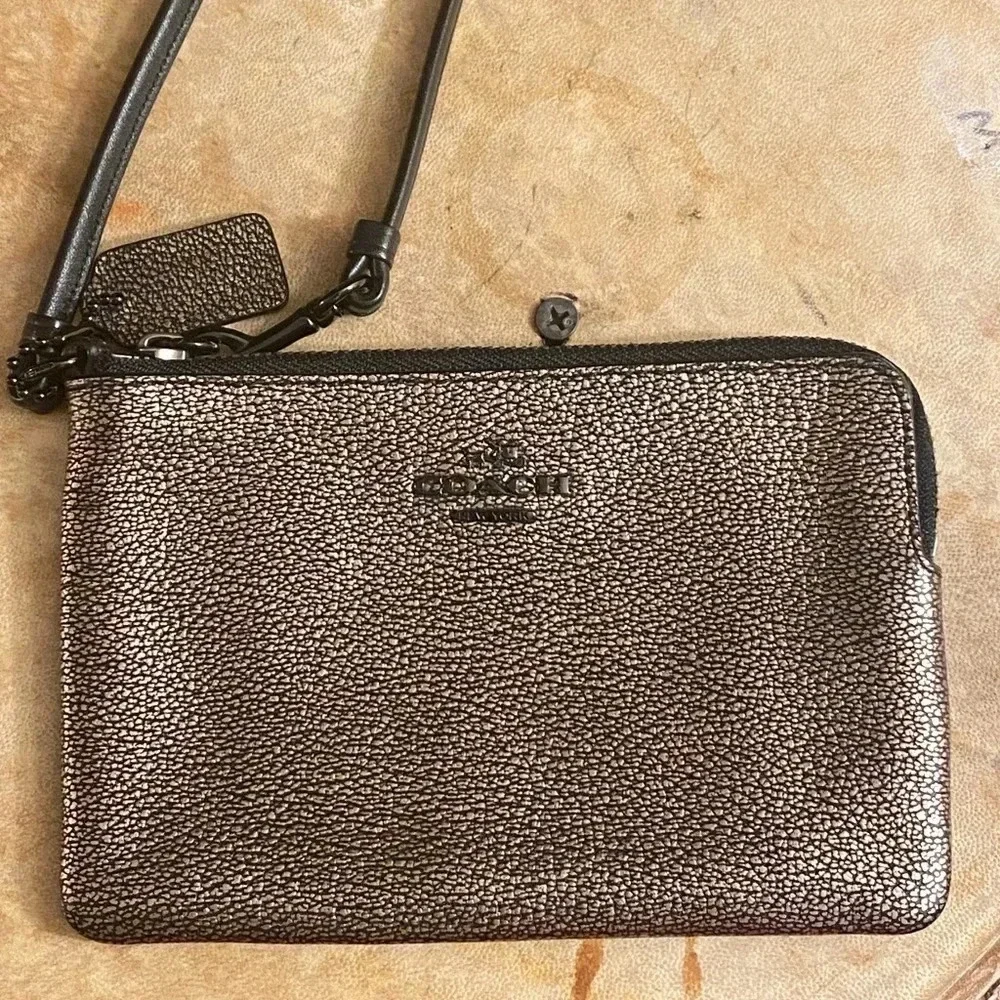 Coach Leather Wristlet
